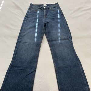 H&M Dark Blue Straight Leg Women's Jeans